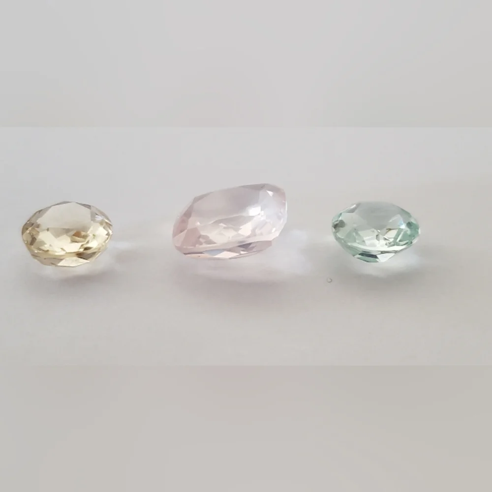 Beryl Gemstones, Trio, Loose, Brazilian - Picture 3 of 4